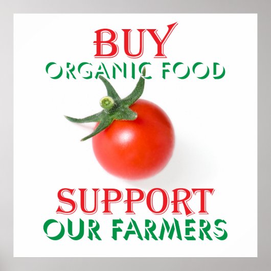Poster Acheter des aliments biologiques (Devant)