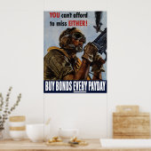 Poster Acheter des obligations chaque jour de paie — Post (Cuisine)