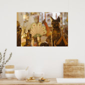 Poster Acheter la fenêtre avec sculpture de chat (Cuisine)