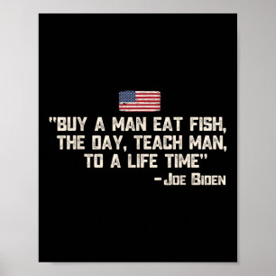 Poster Acheter un homme à manger du poisson le jour ensei