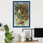 Poster Achetez chez nous avec une boucle dorée (Bureau à domicile)