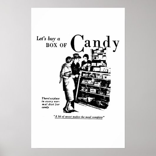 Poster Achetons une boîte de bonbons publicité 1930 (Devant)