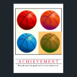 Poster Achievement Motivational Basketball Pop Art<br><div class="desc">Sport Themed Digitally Edited Art - Basketball Poster Print - Digital Comic Style Artwork - College Pop Art - Computer Images - The only way to do great work is to love what you do.</div>