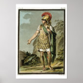 Poster Achille en armure, costume pour 'Iphigénie en Auli (Devant)