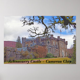 Poster Achnacarry Castle Scotland - Cameron Clan