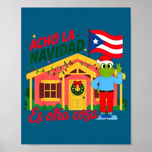 Poster Acho La Navidad Es Otra Cosa Boricua Christmas Vib (Devant)