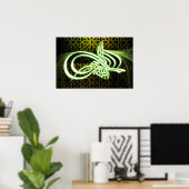 Poster achtergrond Beautifull Bismillah caligraphy (Thuiskantoor)