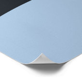 Poster Acier Abstrait Bleu Stylisé Beach Seascape (Coin)