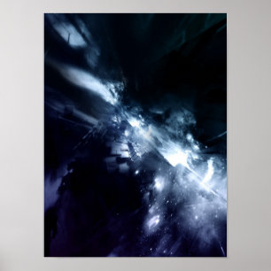 Poster acier bleu