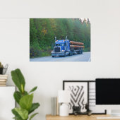 Poster Acier Construction Pipe Camion Autoroute Conduite  (Bureau à domicile)