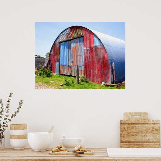 Poster Acier ondulé multicolore (Cuisine)