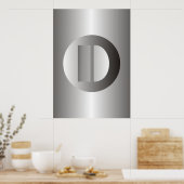 Poster Acier poli "D" (Cuisine)