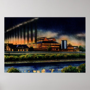 Poster Aciéries de Pittsburgh Pennsylvanie