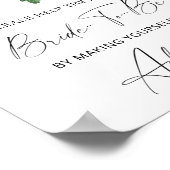 Poster Acorn feuilles - aider la mariée occupée Adresse (Coin)