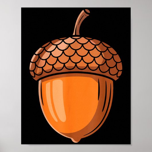 Poster Acorn Shirt Adult Men Women Kids Brown Oaknut Cost (Devant)