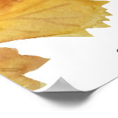 Poster Acornes d'automne : aquarelle Thanksgiving Design (Coin)