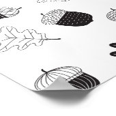 Poster Acorns et feuille (Coin)