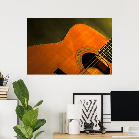 Poster Acoustic guitar (Bureau à domicile)
