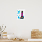 Poster ACRO acrobatique Danse école Studio enseignant Art (Cuisine)