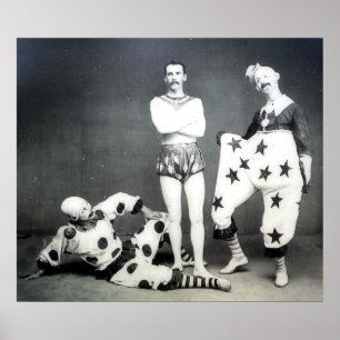 Poster Acrobate et copie de clowns