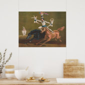 Poster acrobates à cheval. (Cuisine)