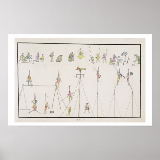 Poster acrobates, contrebandiers, personnages d'identité, (Devant)