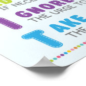 Poster Acronyme de GRIT en classe croissance de l'esprit (Coin)