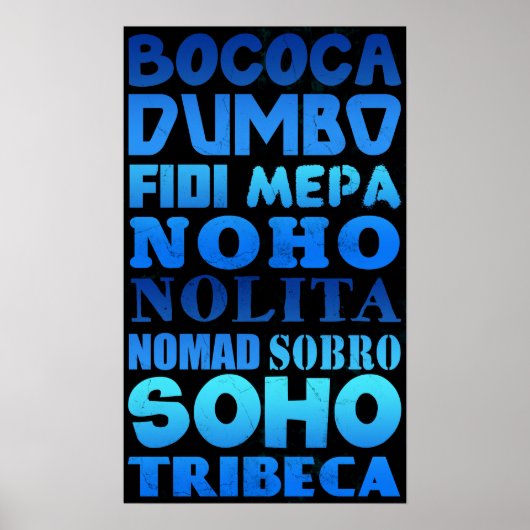 Poster Acronymes de New York (Devant)