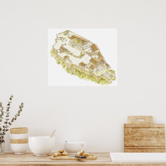 Poster Acropole Athènes (Cuisine)