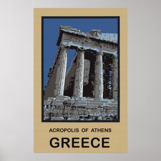 Poster Acropole d'Athènes Grèce (Devant)