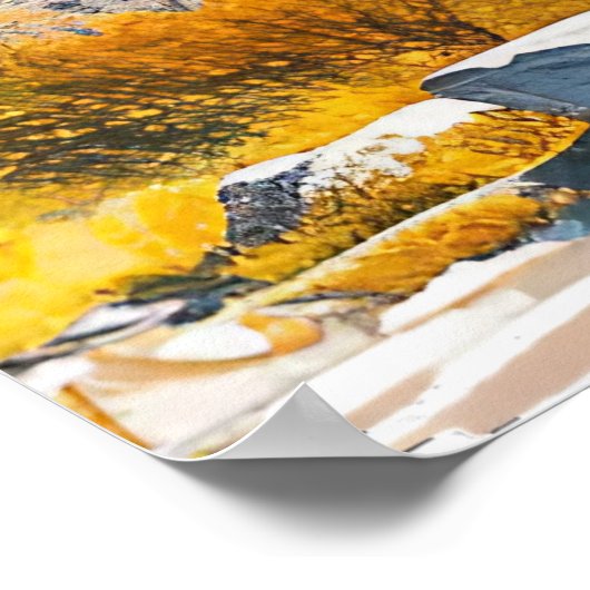 Poster Acropole grecque Aquarelle Points de repère (Coin)