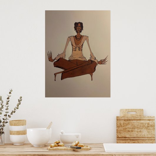 Poster acrylic drawing  (Cuisine)