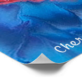 Poster Acrylic Paint Pour Lava Design CherylsArt (Coin)
