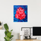 Poster Acrylic Paint Pour Lava Design CherylsArt (Bureau à domicile)