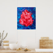 Poster Acrylic Paint Pour Lava Design CherylsArt (Cuisine)
