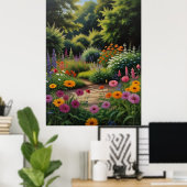 Poster acrylique Magique Jardin d'été (Bureau à domicile)