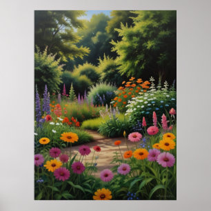 Poster acrylique Magique Jardin d'été