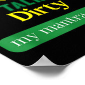 Poster Act Innocent Talk Dirty Funny Quote Gift For Men & (Coin)