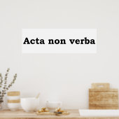 Poster Acta non verba (Cuisine)