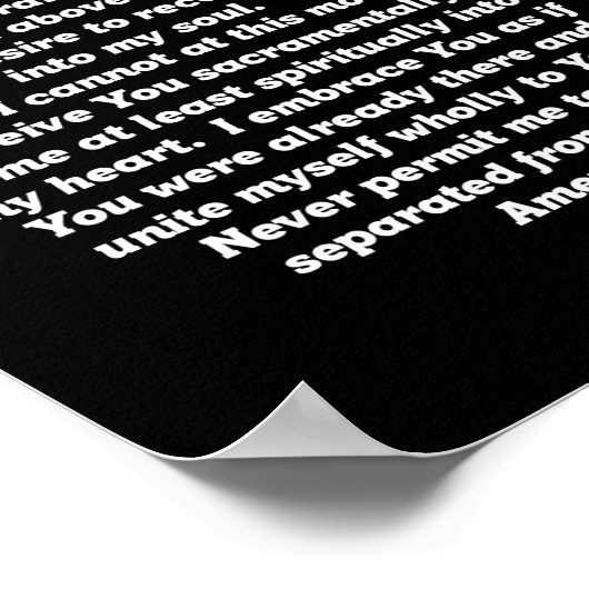 Poster Acte de communion spirituelle (Coin)