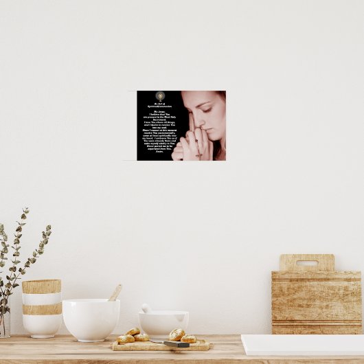 Poster Acte de communion spirituelle (Cuisine)