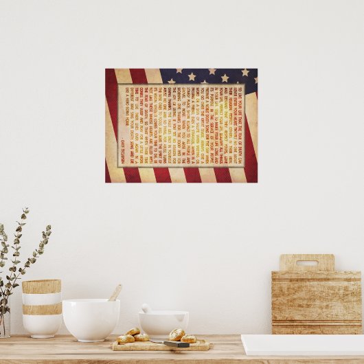 Poster Acte De Poème De Valeur (Cuisine)