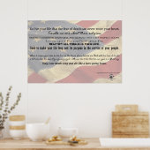 Poster Acte de vaillance poème - Poème de Tecumseh (Cuisine)