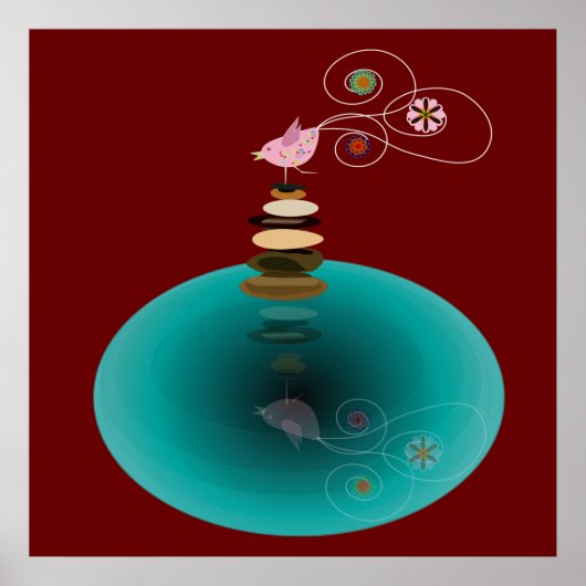 Poster Acte d'équilibrage des oiseaux (Devant)