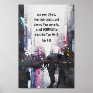 Poster Actes 4:29 O Seigneur donne une grande audace Bibl
