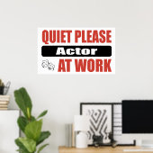 Poster Acteur Au Travail, S'Il Vous Plaît (Bureau à domicile)