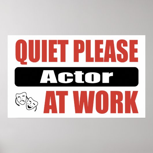 Poster Acteur Au Travail, S'Il Vous Plaît (Devant)