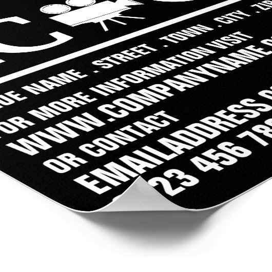 Poster Acteur, classes intérimaires Publicité (Coin)