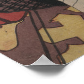 Poster Acteur japonais Ukiyo-e Samurai Kabuki par Kunisad (Coin)