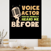Poster Acteur vocal (Cuisine)